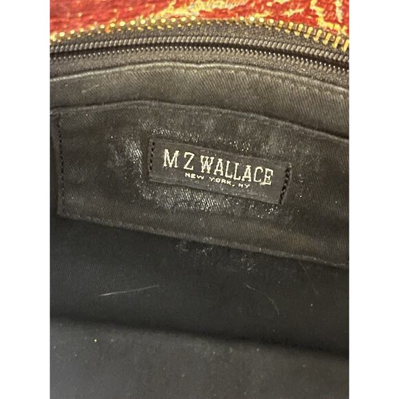 MZ Wallace Ivy Jacquard Tribecca MD Tapestry Carpet Fabric Leather Doctor RARE - Picture 15 of 16